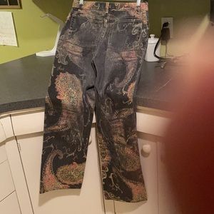 Roberto Cavalli Paisley Denim Jeans